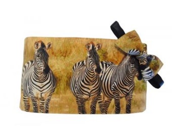 Zebras on Safari Cummerbund and Tie Set