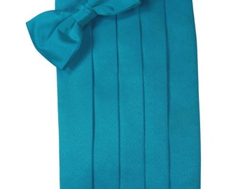 Pacific Blue Tuxedo Cummerbund and Bow Tie Sets in Assorted Patterns