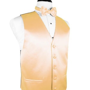 Abrikozen smokingvest en vlinderdas in diverse patronen
