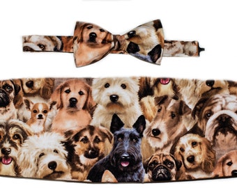 Puppy Dogs Cummerbund and Tie Set