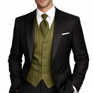 Varengroen smokinghemd en vlinderdas in diverse patronen, formele kleding voor bruiloften en evenementen