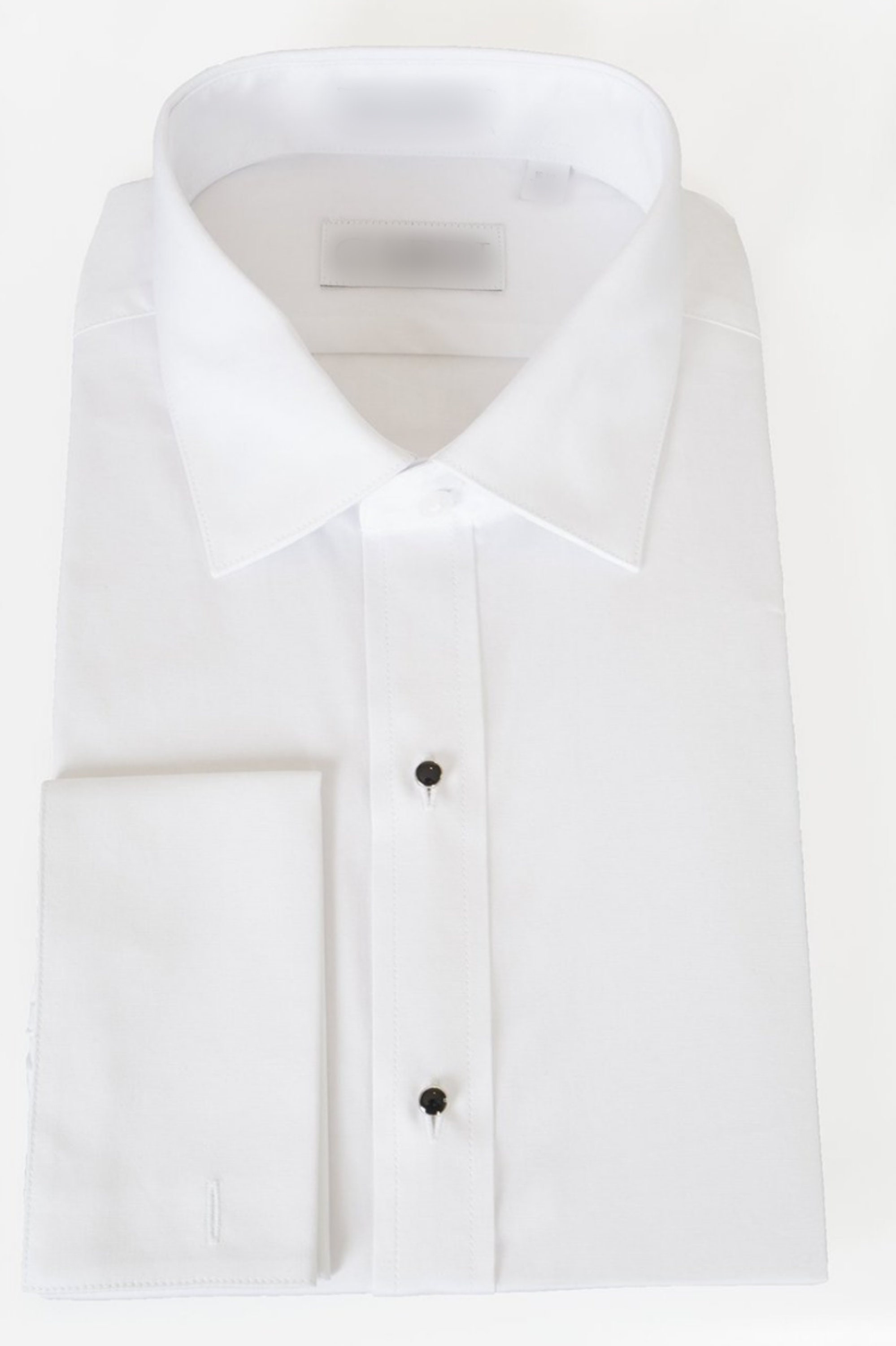 White Spread Collar Plain Front 100 