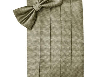 Bamboo Tuxedo Cummerbund and Bow Tie Sets in Assorted Patterns