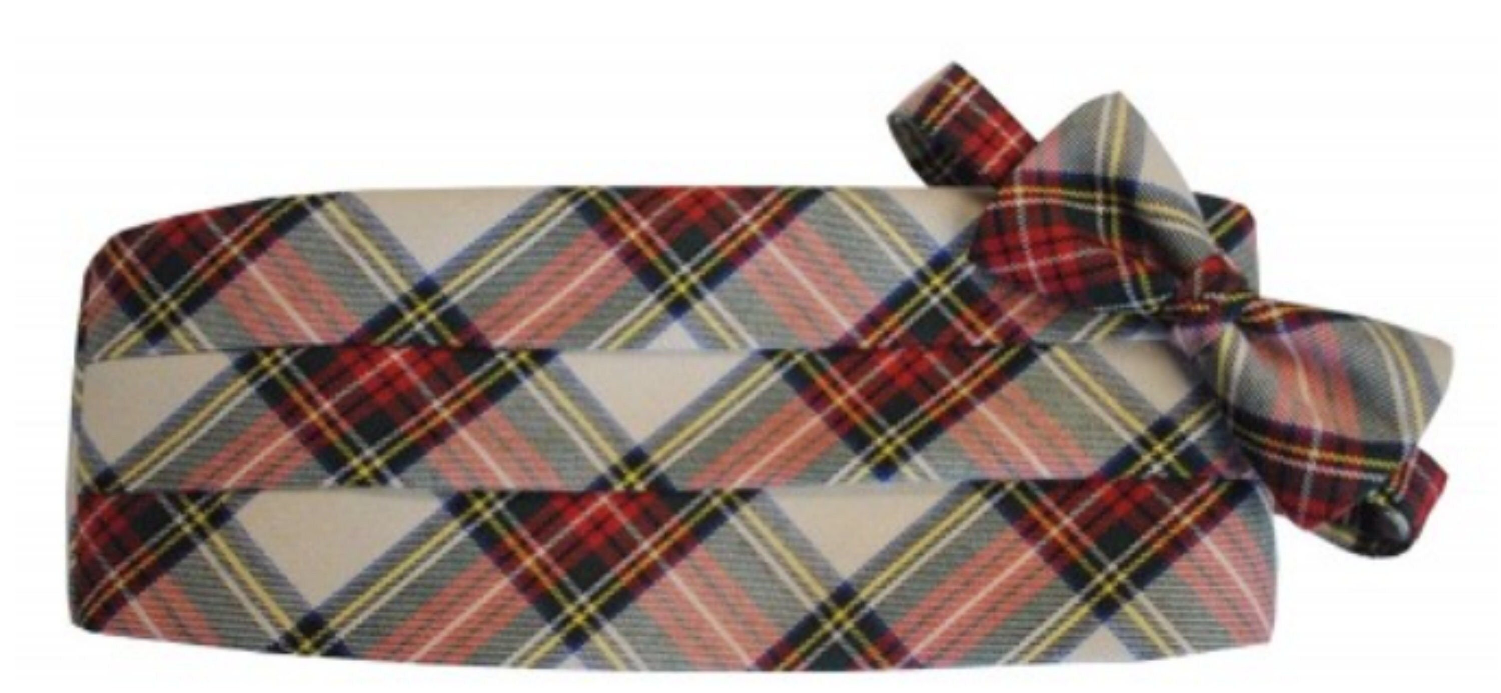 White Royal Stewart Holiday Tartan Plaid Cummerbund and Bow Tie Etsy
