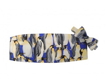 Emperor Penguin Cummerbund and Bow Tie