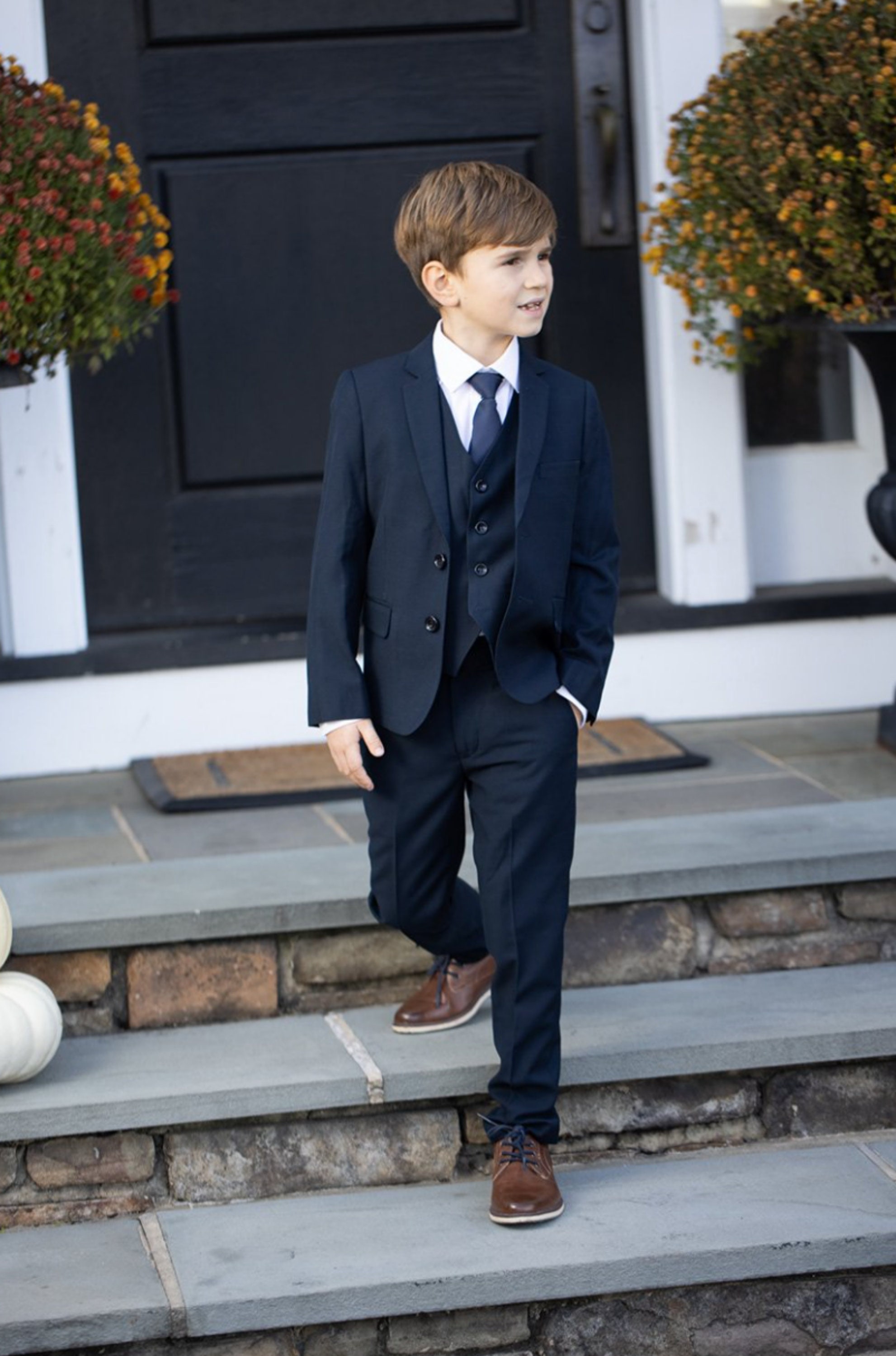 Boys Midnight Navy 5-piece Suit Package - Etsy