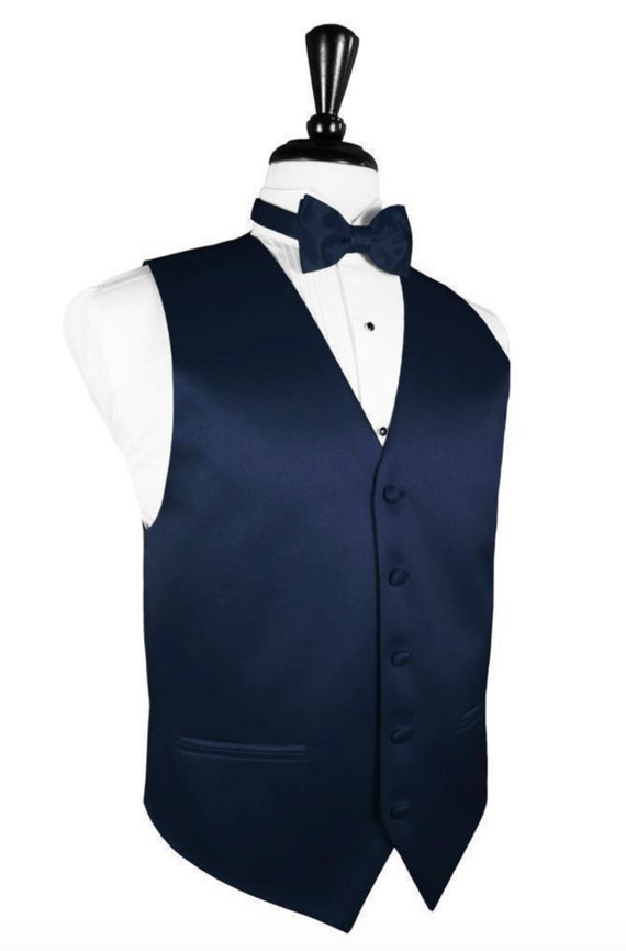 Satin tuxedo vest deals