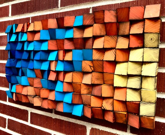 Wall Art Sensory Art Therapy Art Classroom Reclaimed Wood Etsy