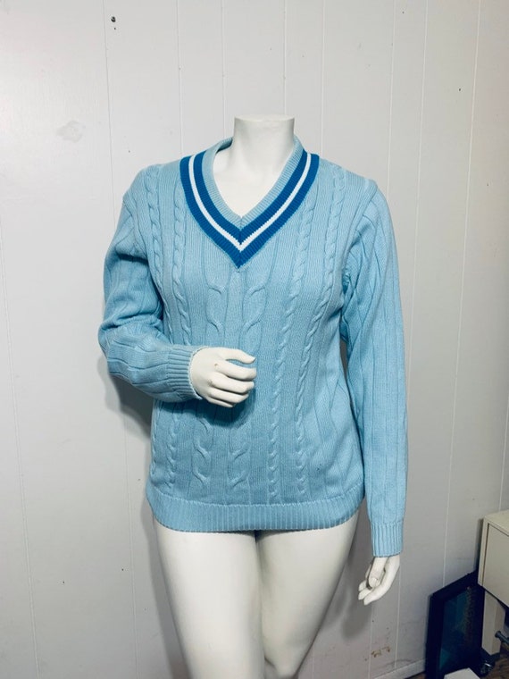 Vintage Oscar De Renta Cable Knit Sweater Mens V N