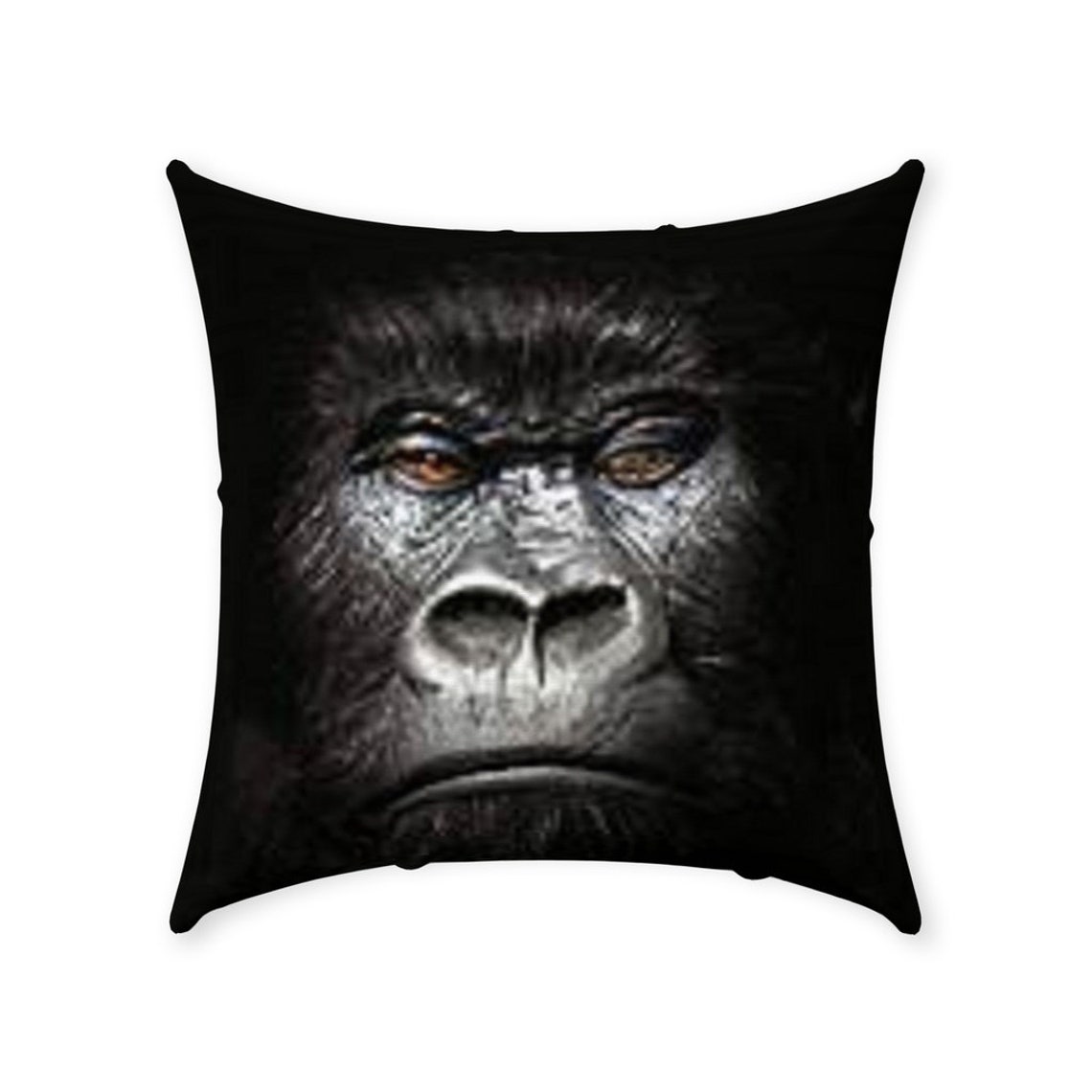 Throw Pillows Gorilla Throw Pillow Gorilla Decor Custom Made Etsy