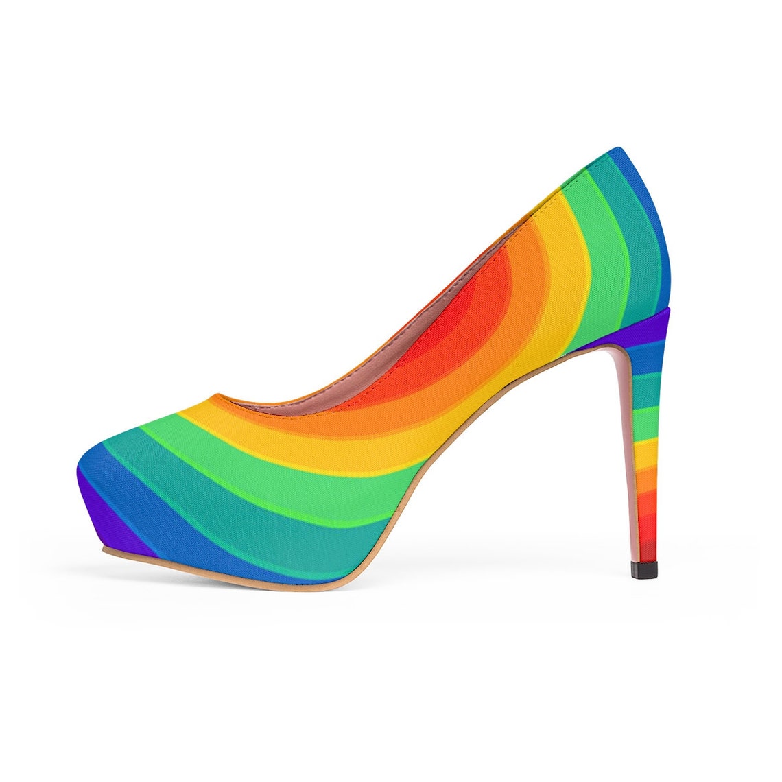 high heels rainbow