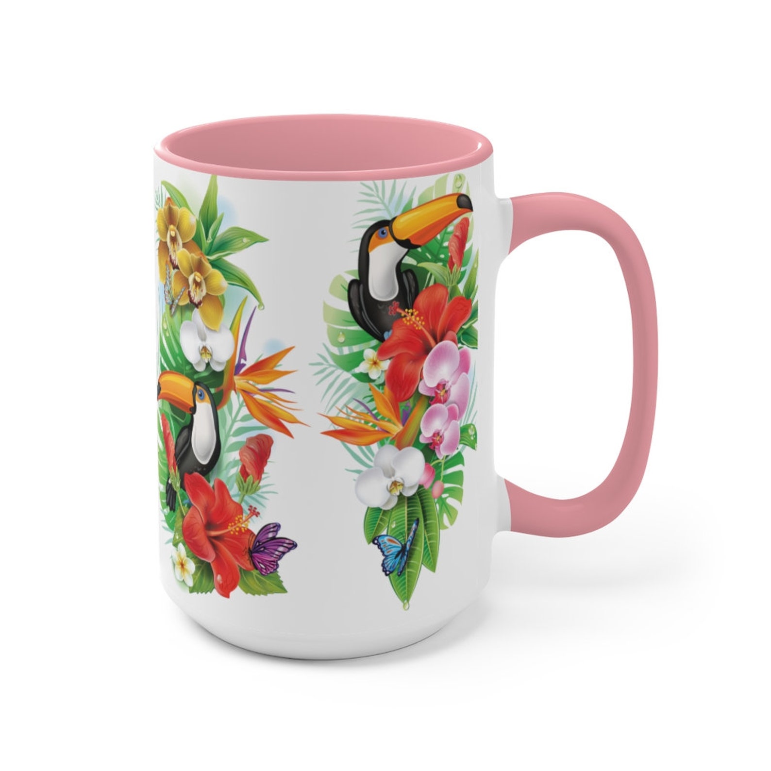 Accent Mug Tropical Coffee Cup Beach House Decor Custom Made Etsy