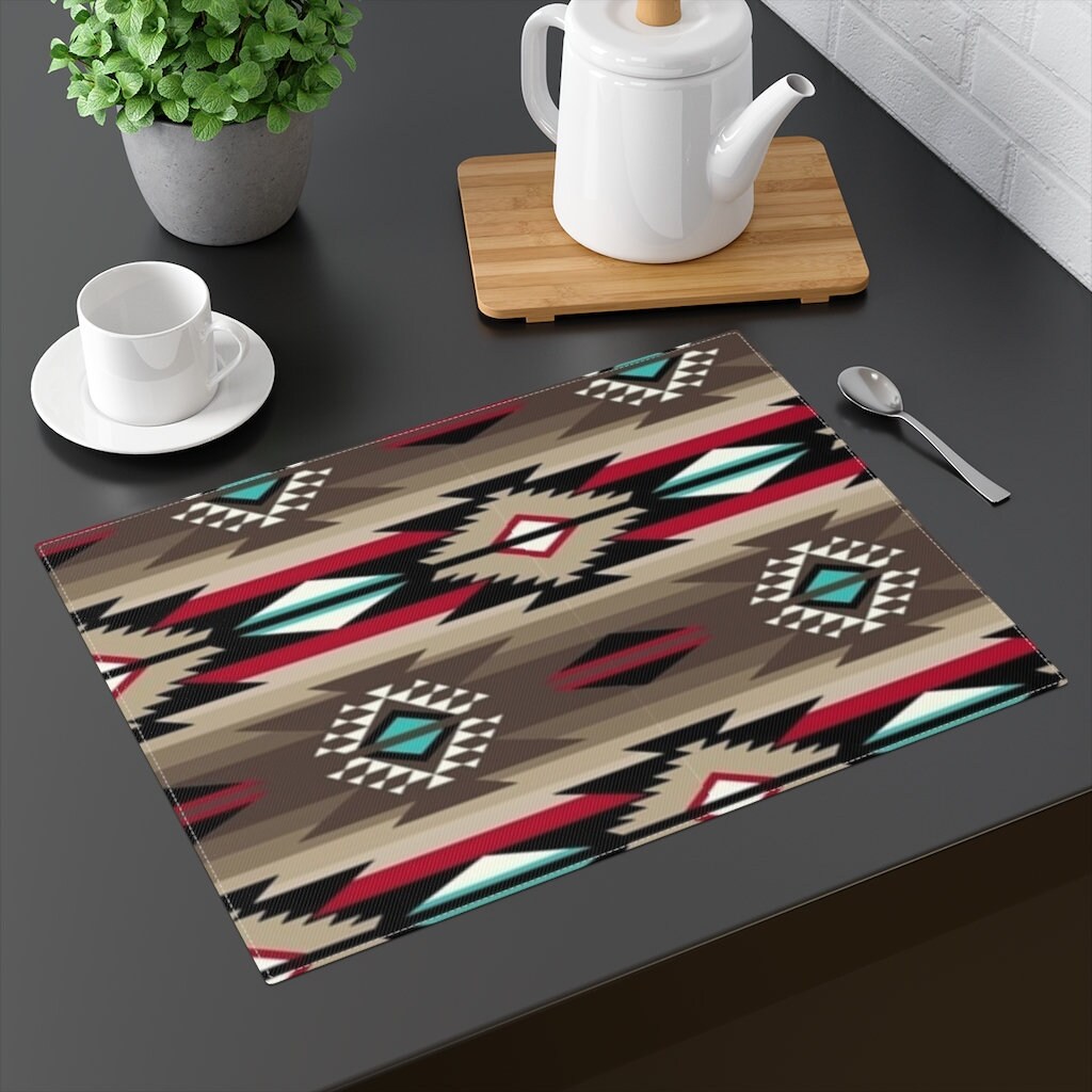 SOUTHWEST COTTON Placemat Custom Made Southwestern Kitchen Etsy