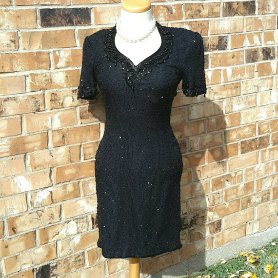 80s black tie dress