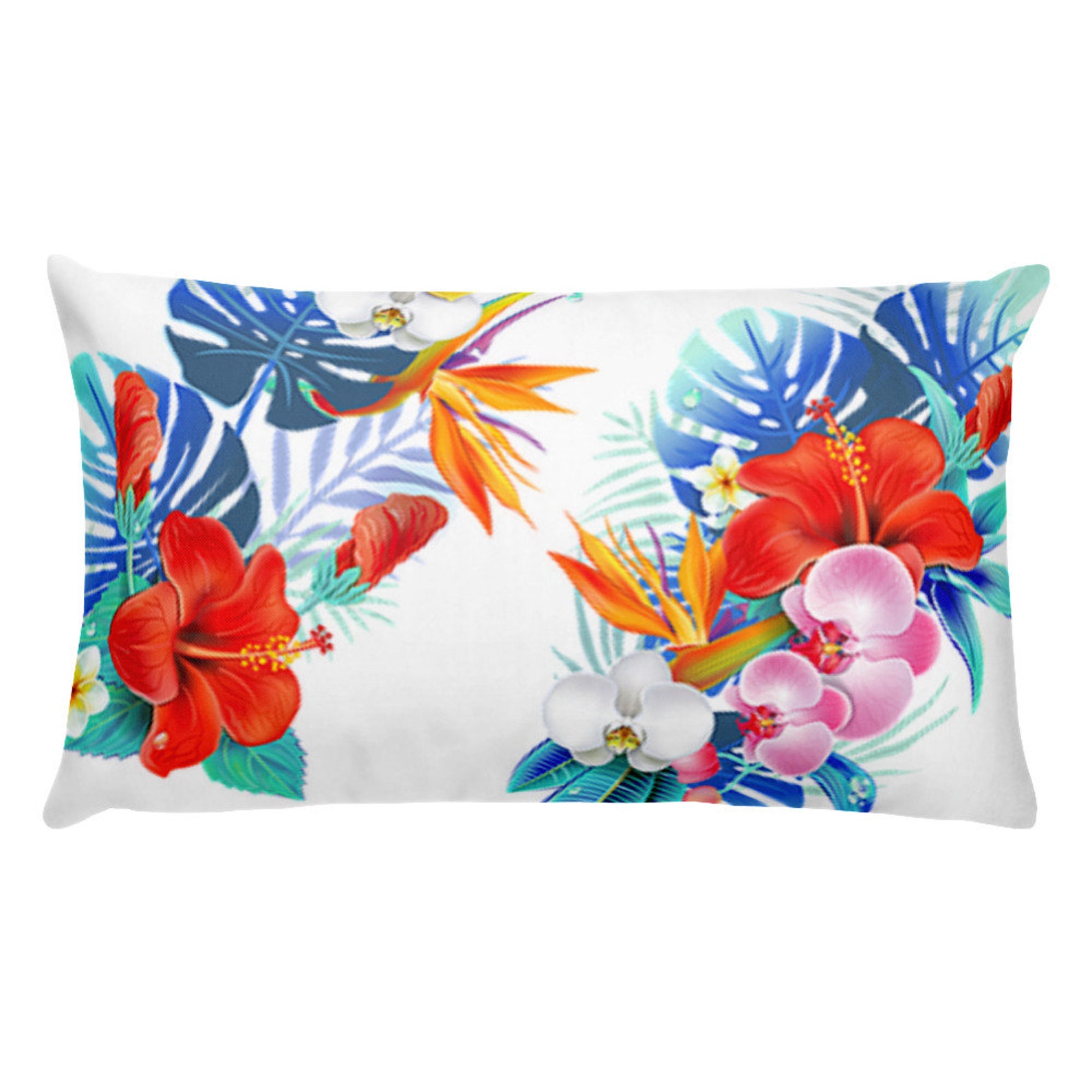 Tropical Hawaiian Throw Pillow Hawaiistyle Couch Estilo Cojín Etsy