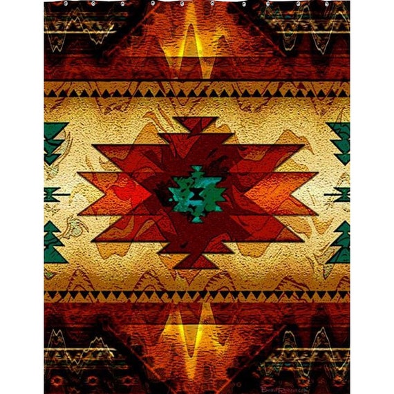 Southwestern Bath Decor
 - Southwest Shower Curtains Tribal Native Bath Decor Etsy