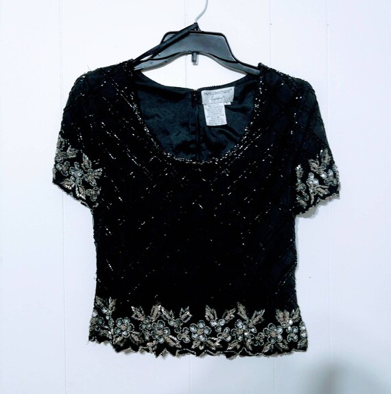 black evening blouse