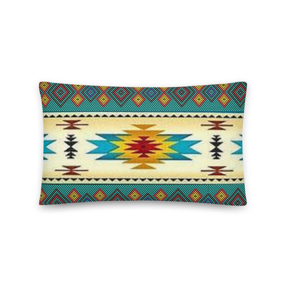 Southwest Turquoise Throw Pillow Native Decor Ranch Decor Etsy