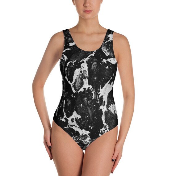 black marble swimsuit