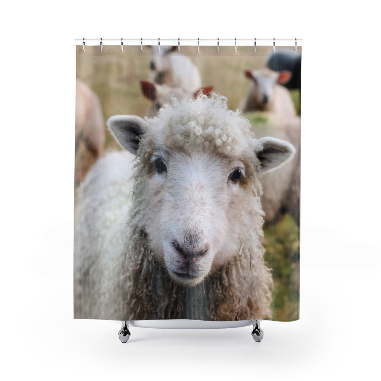Farmhouse Shower Curtain Sheep Bath Decor Farmhouse Decor Etsy
