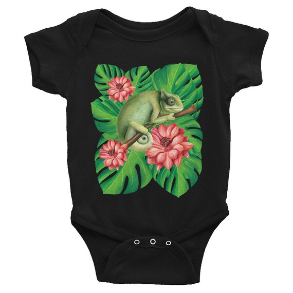 tropical baby onesie