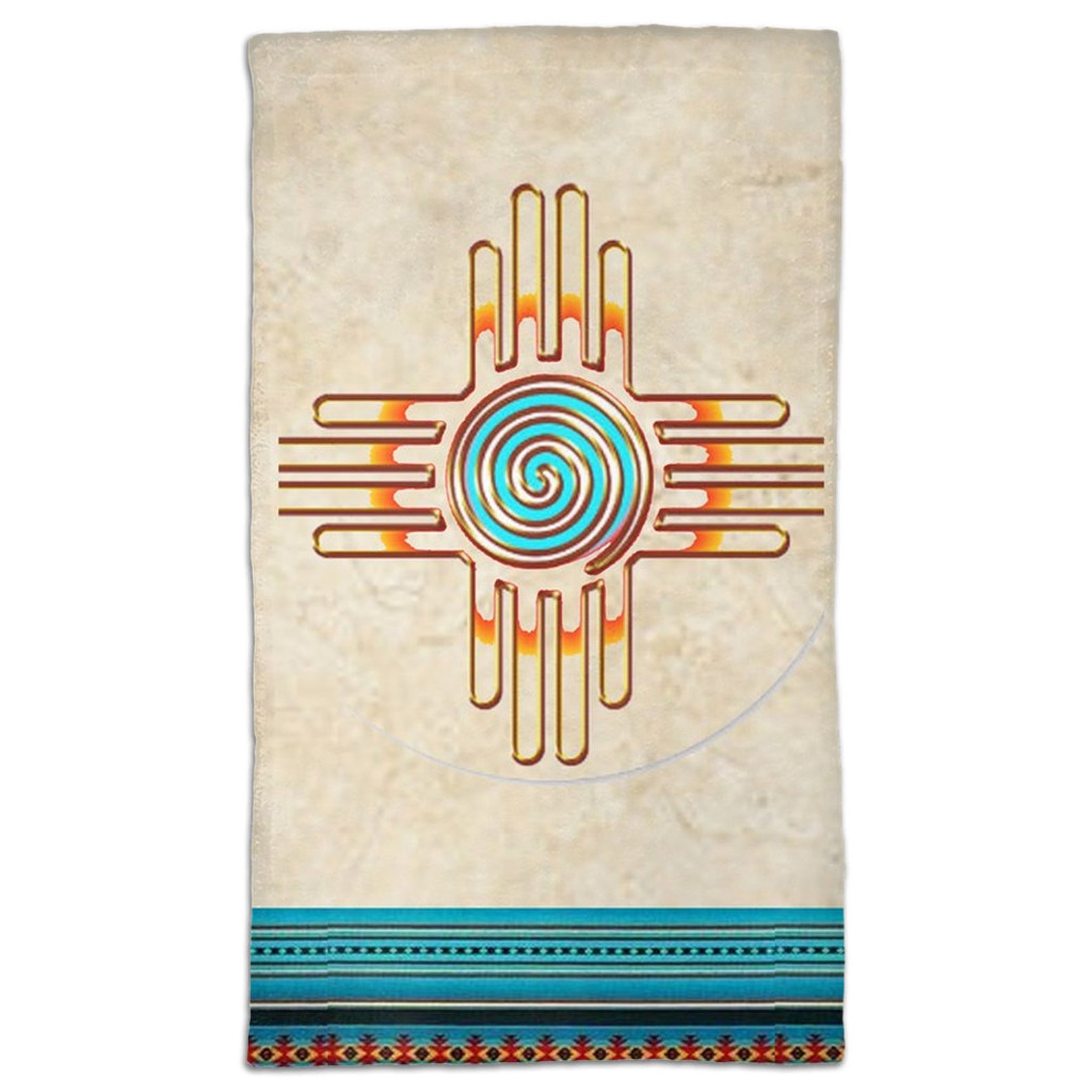 Southwest Hand Towels Native American Sun Design Hand Towels Etsy