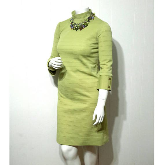 Vintage 1960's Dress Mod Knit Twiggy Cover Girl Fa