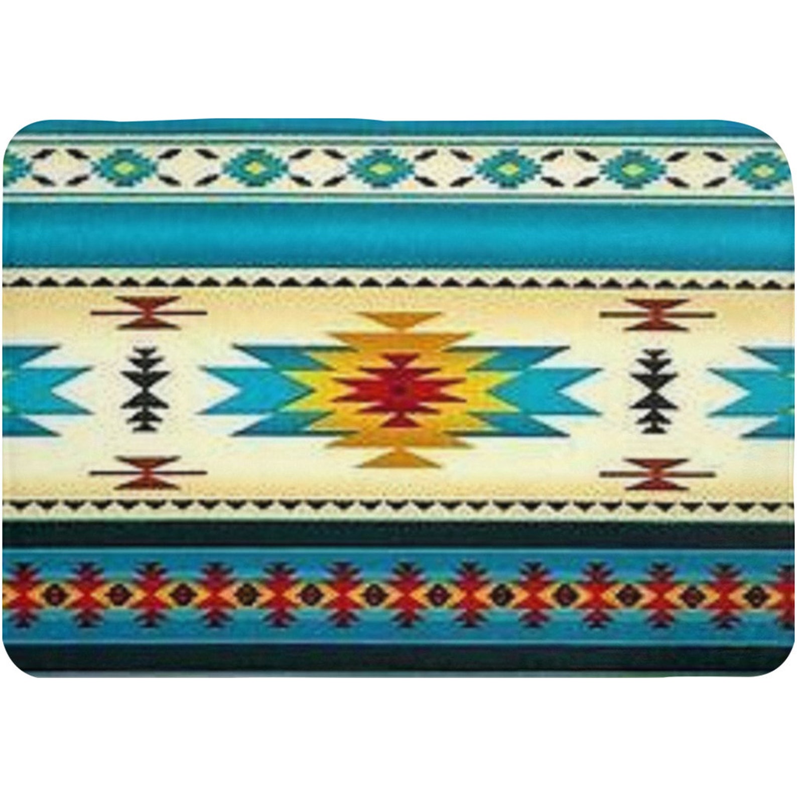 Bath Mats Southwest Turquoise Floor Bath Mats Southwestern Etsy