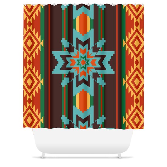 Southwestern Shower Curtains Native Decor Southwest Bathroom Southwestern Shower Curtains Native, Southwestern Shower Curtain