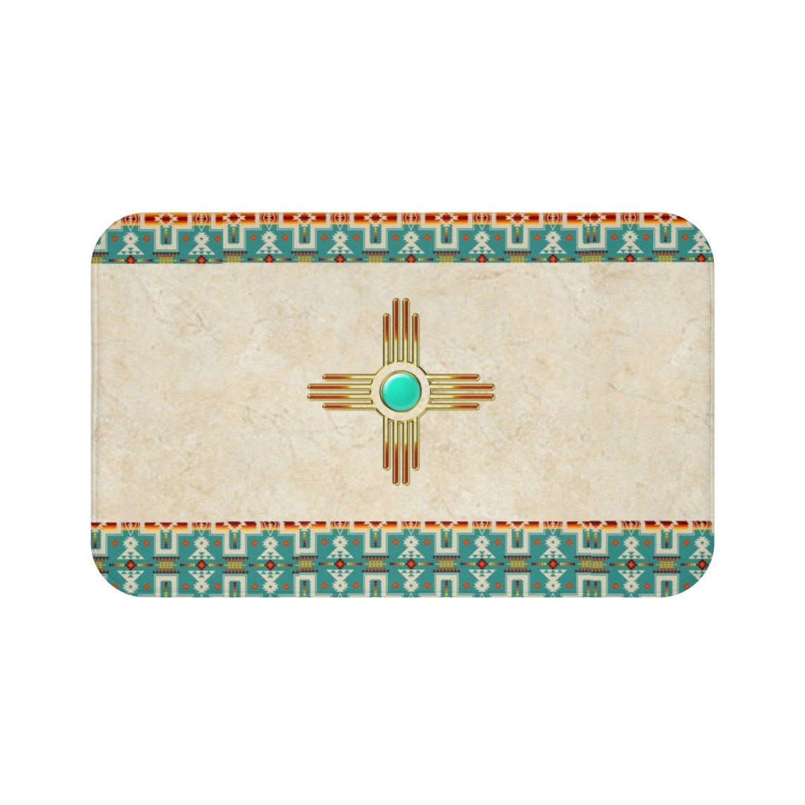 Southwest Bath Mat Native Sun Hecho a medida baño del suroeste | Etsy
