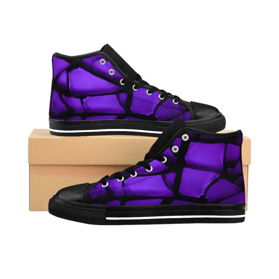 purple high top sneakers