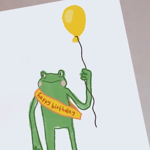 Frosch-Geburtstagskarte | Alles Gute zum Geburtstag