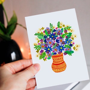 Flower Bunch Greetings Card | Watercolour | Birthday Card