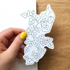 Mood Tracker Sticker | Pothos Houseplant | For Bullet Journaling