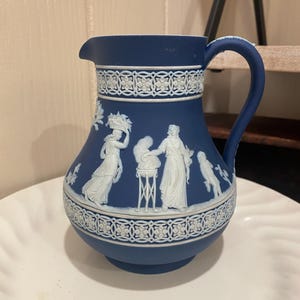 Vintage Wedgewood/Jasperware Blue Pitcher