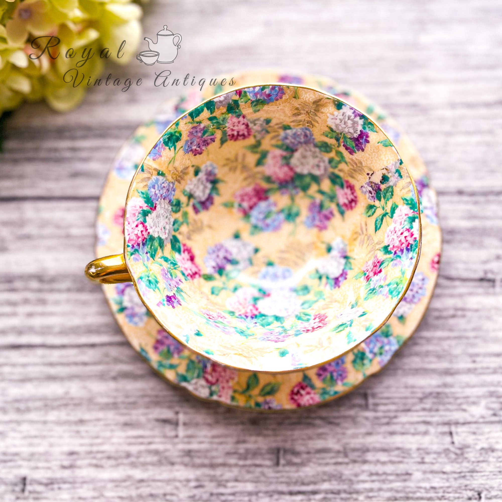Shelley Oleander Chintz summer Glory Tea Cup & Etsy