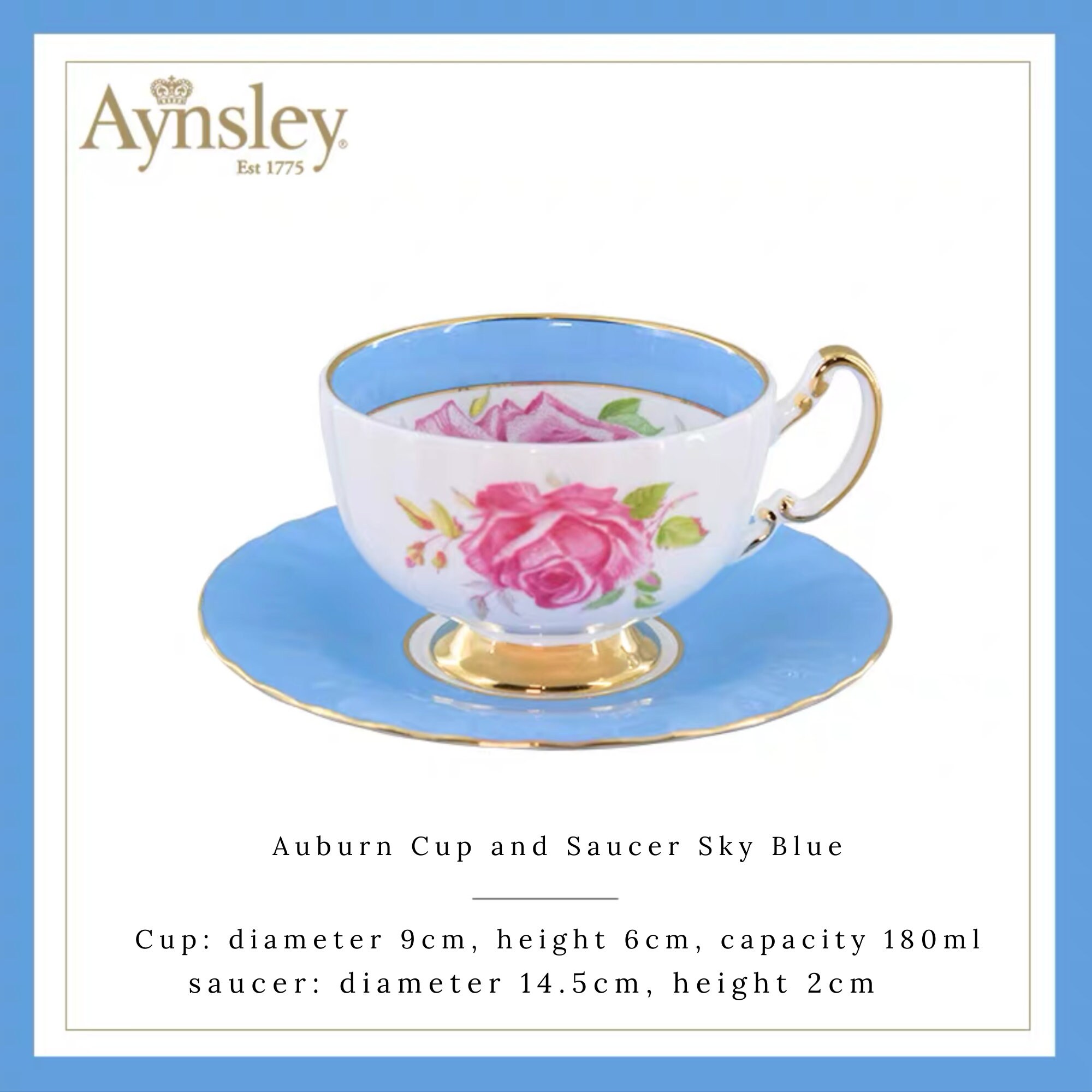 Discontinue - Aynsley Large Sky Blue \, image size:2000x2000