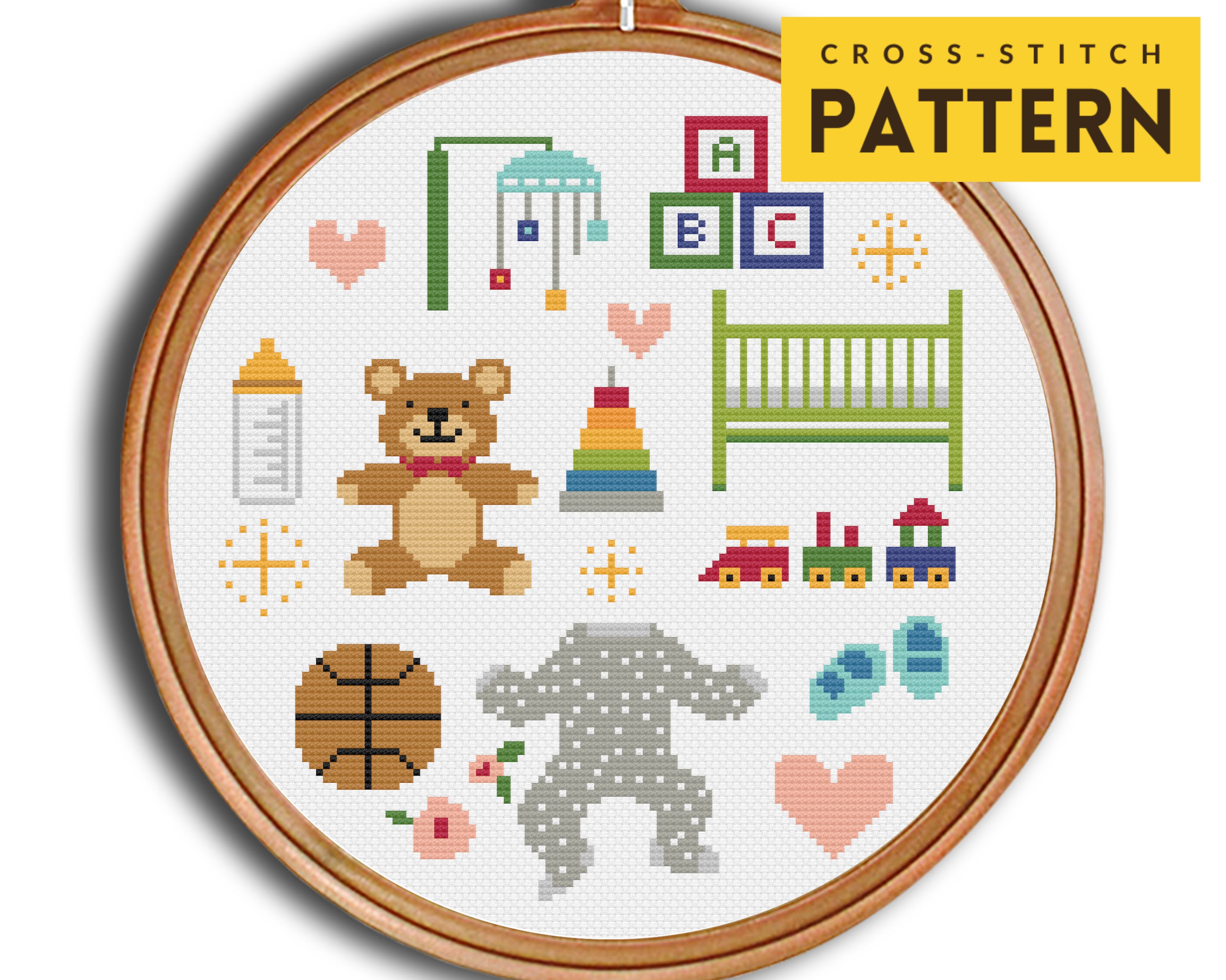 Baby Cross Stitch Pattern Baby Sampler Cross Stitch New Mom Etsy