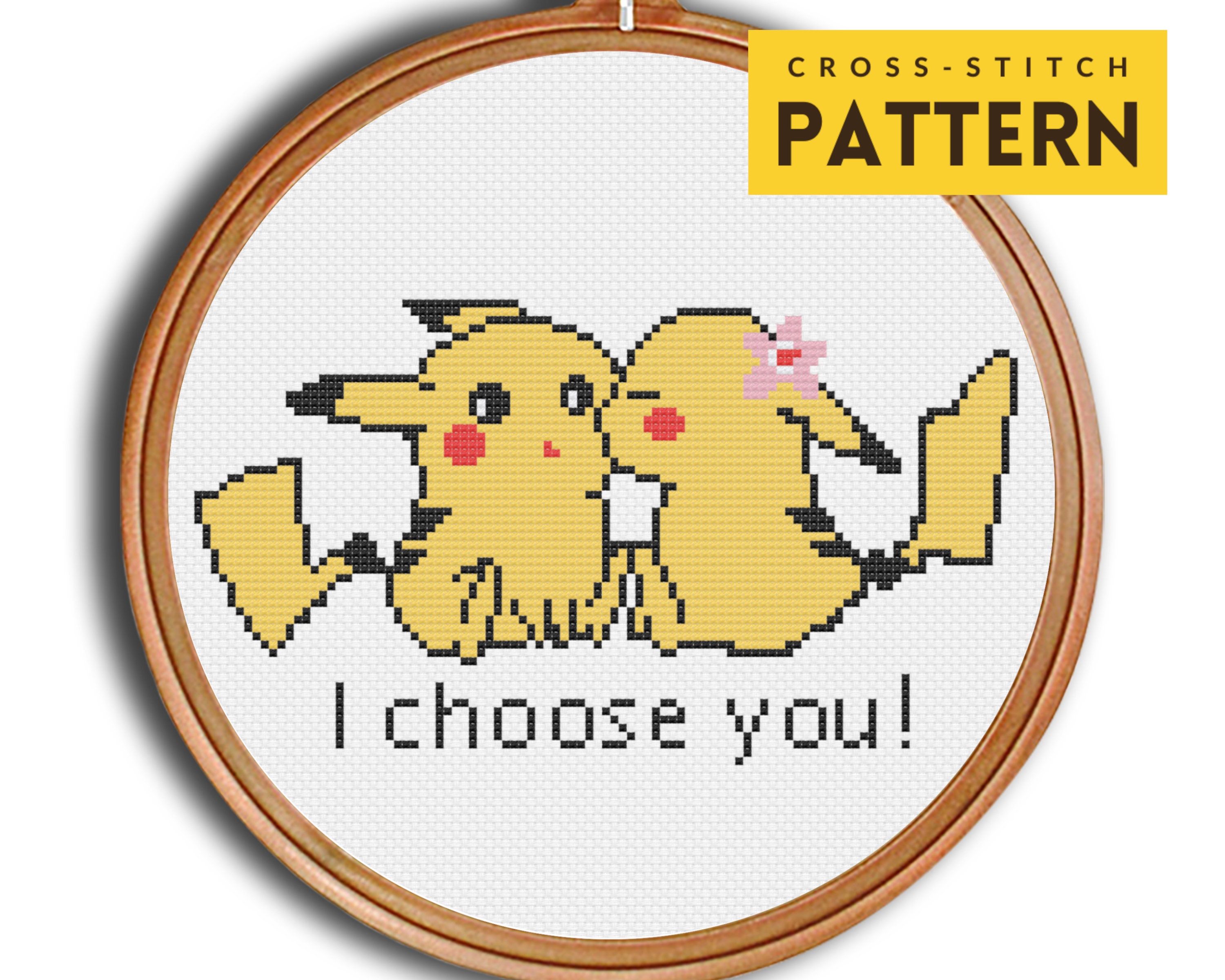 I did a second pikachu cross stitch based on a pokemon yellow