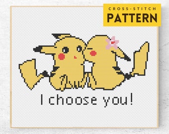 I'm sorta new at this but I did a pikachu cross stitch based on a