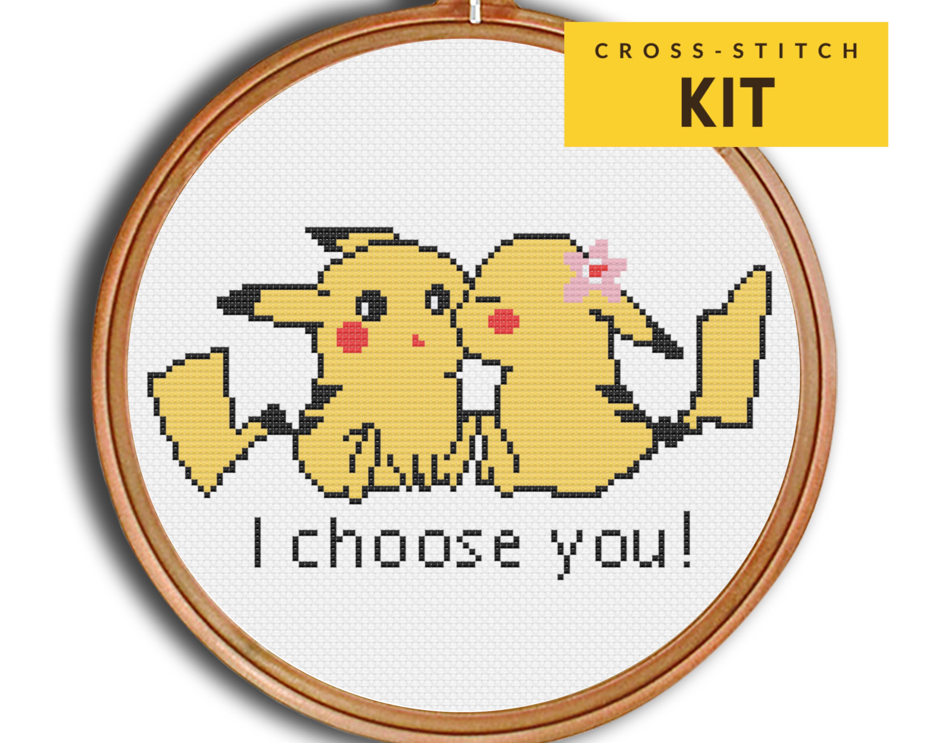 Pikachu - DIY Cross Stitch Kit – TheCloudFactory