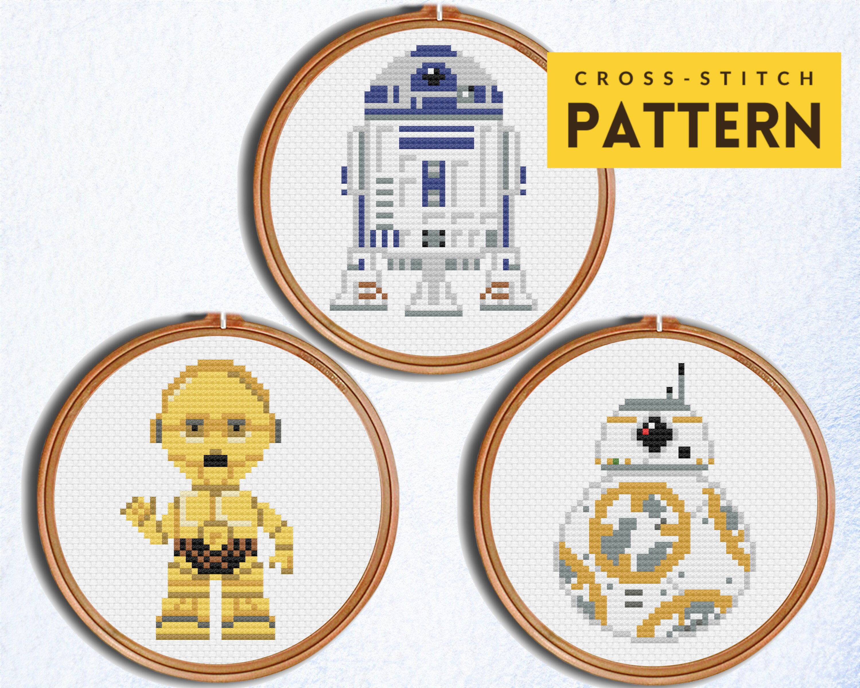 Star Wars Cross Stitch Pattern R2D2 Cross Stitch C3PO Cross Etsy