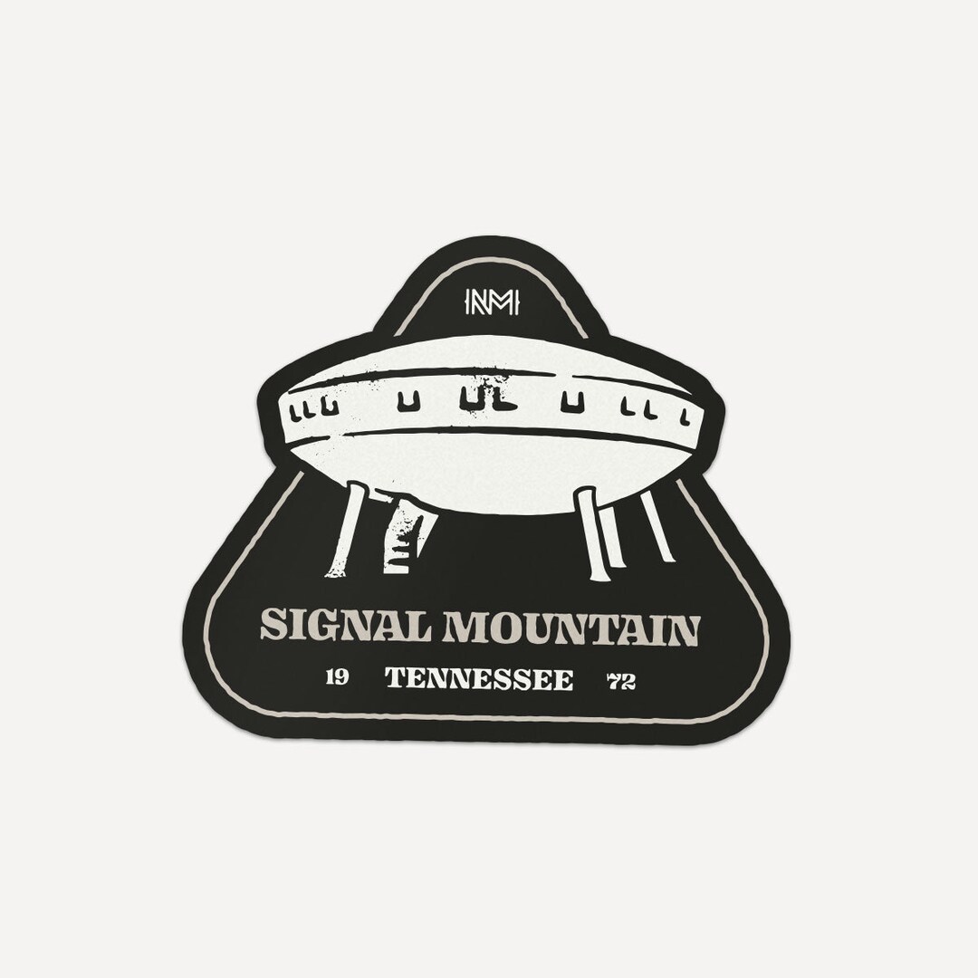 Signal Mountain Spaceship House Sticker Etsy