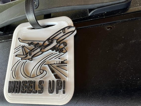 Wheels Up - Aviation Luggage Tag