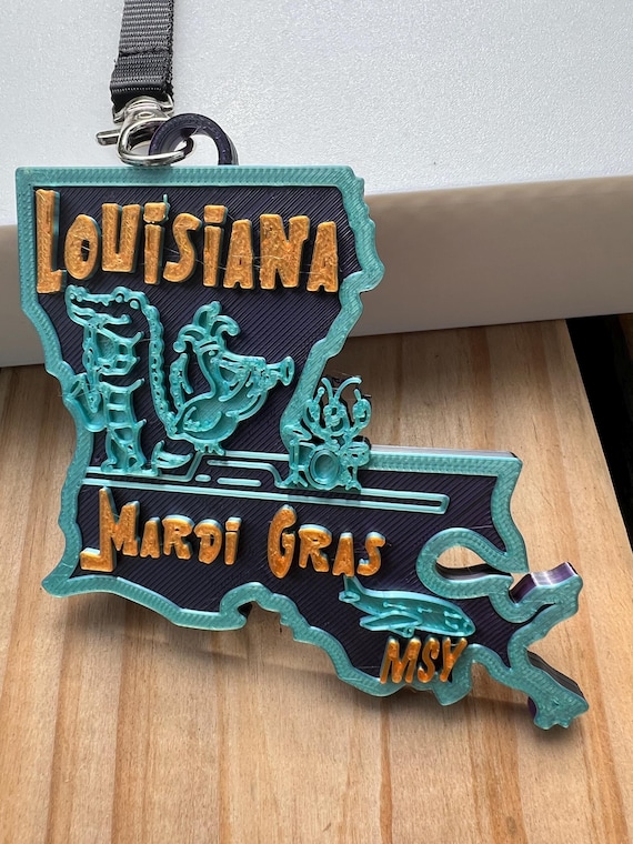 Louisiana Mardi Gras MSY Luggage Tags
