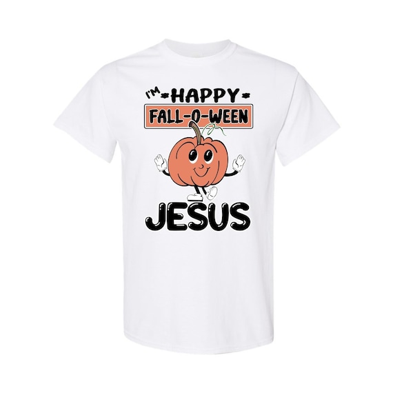 I’m Happy Fall-O-Ween Jesus - Mark 1:17 Follow Me - Unisex Heavy Cotton T-Shirt