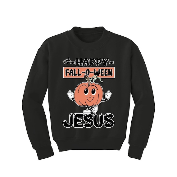 I’m Happy Fall-O-Ween Jesus - Mark 1:17  Follow Me - Youth Heavy Blend Sweatshirt