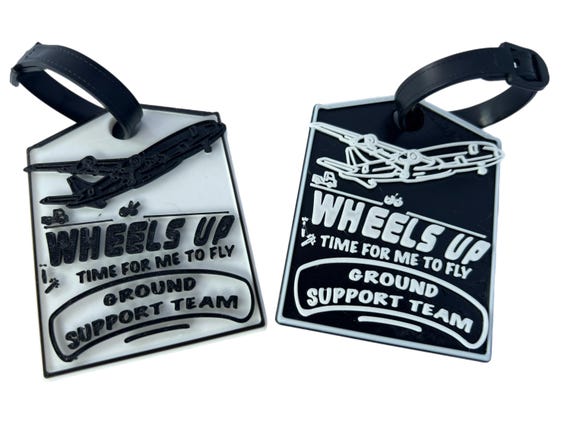 Wheels Up - Ground Support Team - Aviation Luggage Tag