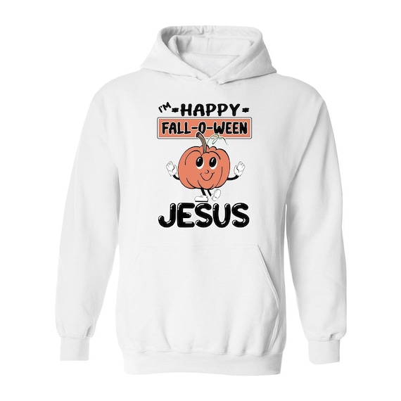 I’m Happy Fall-O-Ween Jesus - Mark 1:17 Follow Me - Unisex Heavy Blend Hooded Sweatshirt