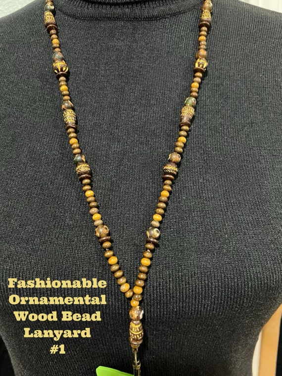Fashionable Ornamental Wood Bead Breakaway Lanyard 1 - Perfect Gift for You, Loved Ones, Exchange Gifts and Colleagues